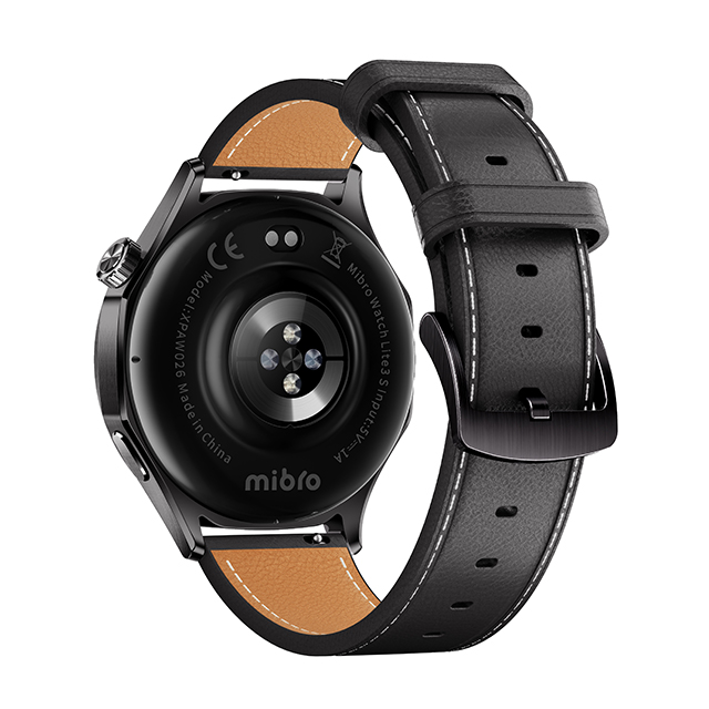 ミブロ Watch GT ダークターニッシュ 充電式クォーツ スマートウォッチ ブランド メンズ Bluetooth 替えベルト mibro SP380017-C240 デジタル ブラック 黒_3