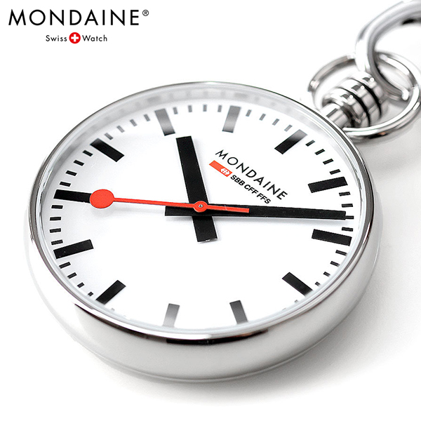 【ほぼ未使用】MONDAINE SBB CFF FFS 懐中時計 スイス鉄道 MONDAINE SBB OFF FFS 懐中時計