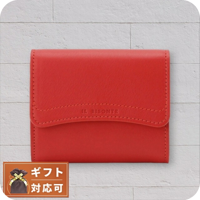イルビゾンテ IL BISONTE 短財布 SSW005-PVX001-RE327 メンズ レディース CASTAGNO ROSA レッド