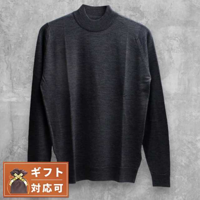 ジョンスメドレー JOHN SMEDLEY HARCOURT モックネック ニット HARCOURT-CHARCOAL -M メンズ charcoal