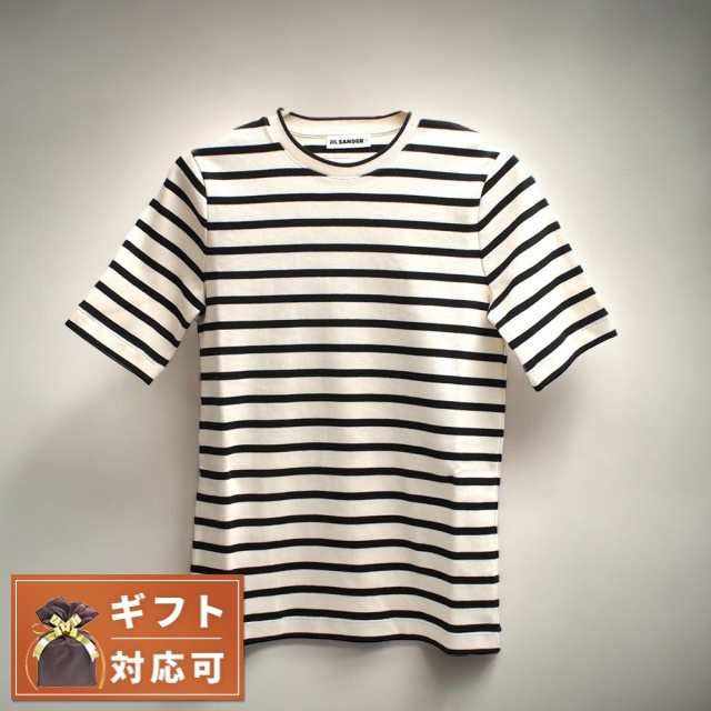 ジルサンダー JIL SANDER Tシャツ J40GC0111-J46497-080-S レディース クリーム ボーダー JILSANDER