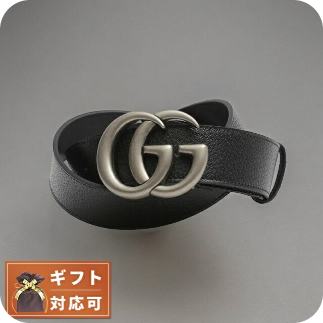 グッチ GUCCI ベルト レザー 黒×シルバー｜ファッション