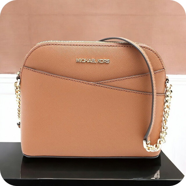 マイケルコース MICHAEL KORS ショルダーバッグ 35F1GTVC6T-LUGGAGE レディース アウトレット JET SET TRAVEL MD DOME XCROSS XBODY ブラウン ゴールド金具