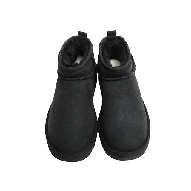 アグ UGG Classic Ultra Mini クラシックウルトラミニ ムートンブーツ 1116109-BLACK-8 レディース black 25.0cm 靴