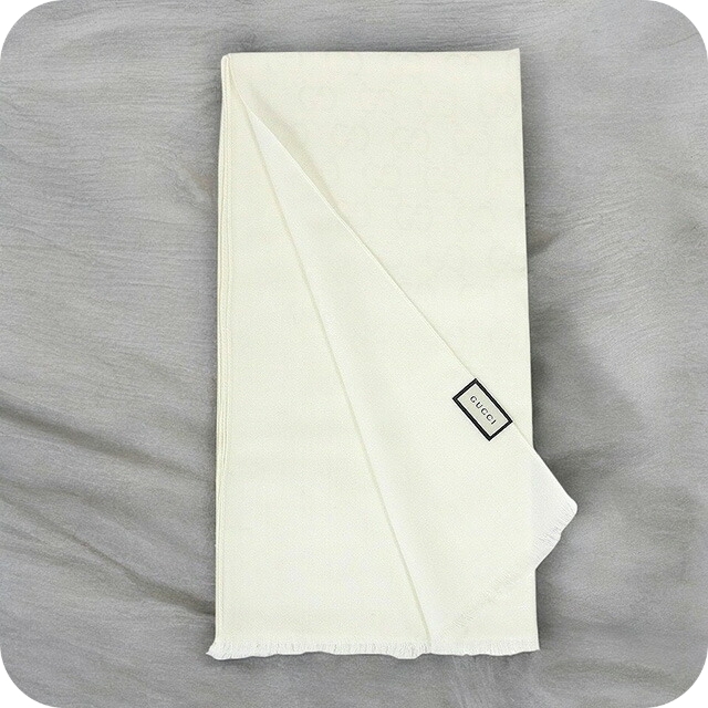 グッチ GUCCI ストール マフラー ロゴ GG メンズ 165904-3G646-9000 レディース アイボリー