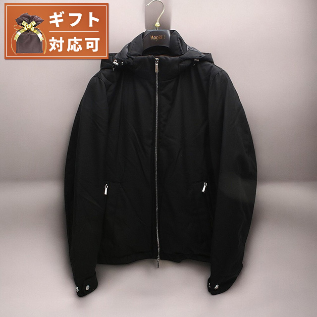 ムーレー MOORER ALBINI-PUM ダウンジャケット アウター MOUGI100090-ALBINI-NERO-46 メンズ ブラック ダウンジャケット