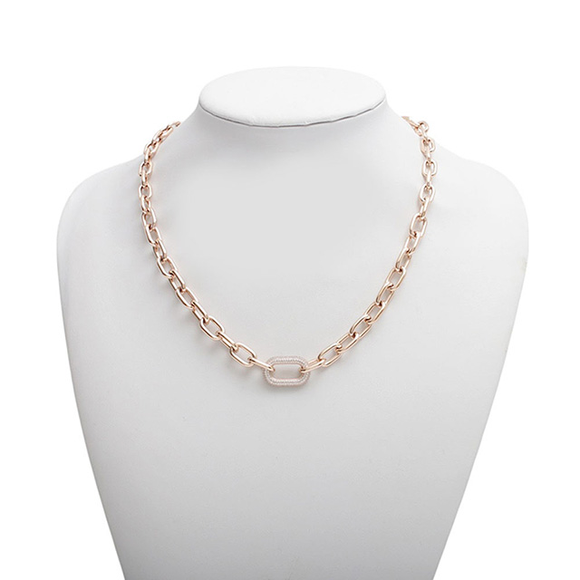 ダニエルウェリントン DANIEL WELLINGTON Crystal Link Necklace RG ネックレス DW00400571 レディース ローズゴールド_1