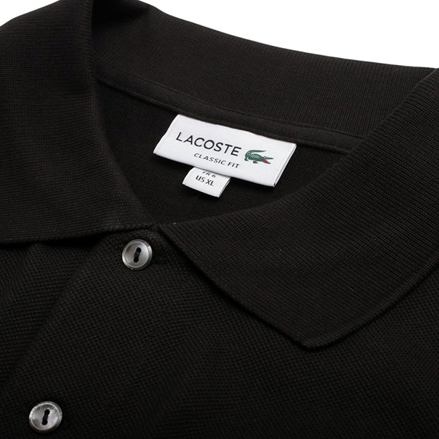 ラコステ LACOSTE ポロシャツ L1212-51-BLACK-031-XL Classic Fit メンズ レディース ブラック ポロシャツ ブランド_3