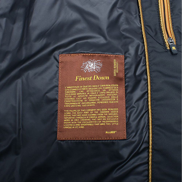 ムーレー MOORER FIRE-WK ダウンベスト MOUGI200307-FIRE-BLU-48