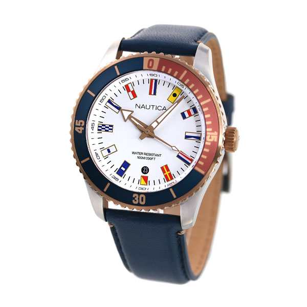 あす着 ノーティカ パシフィックビーチ 44mm フラッグ 旗 メンズ 腕時計 Nappbs018 Nautica ホワイト ブルーの通販はau Wowma 腕時計のななぷれ キャッシュレス還元対象店