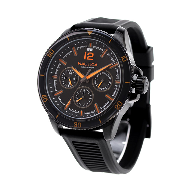 ノーティカ エヌシーティー ウィンドローズ クオーツ 腕時計 ブランド メンズ NAUTICA NAPWRS402 アナログ ブラック 黒_1