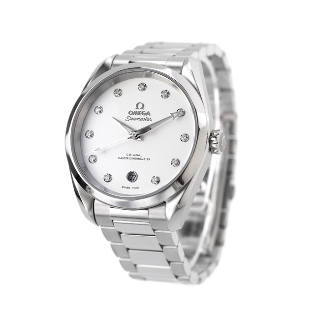 オメガ シーマスター アクアテラ 150M 38mm 自動巻き 腕時計 ブランド レディース ダイヤモンド OMEGA 220.10.38.20.52.001 アナログ シルバー スイス製_1