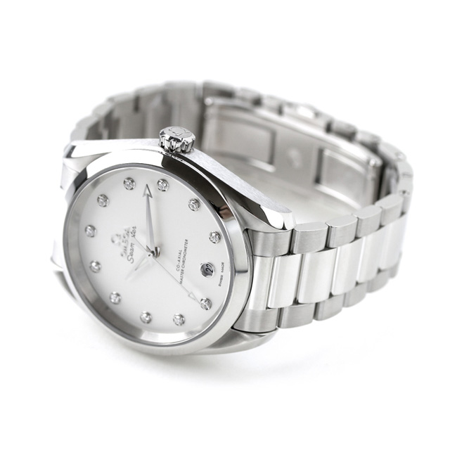 オメガ シーマスター アクアテラ 150M 38mm 自動巻き 腕時計 ブランド レディース ダイヤモンド OMEGA 220.10.38.20.52.001 アナログ シルバー スイス製_3