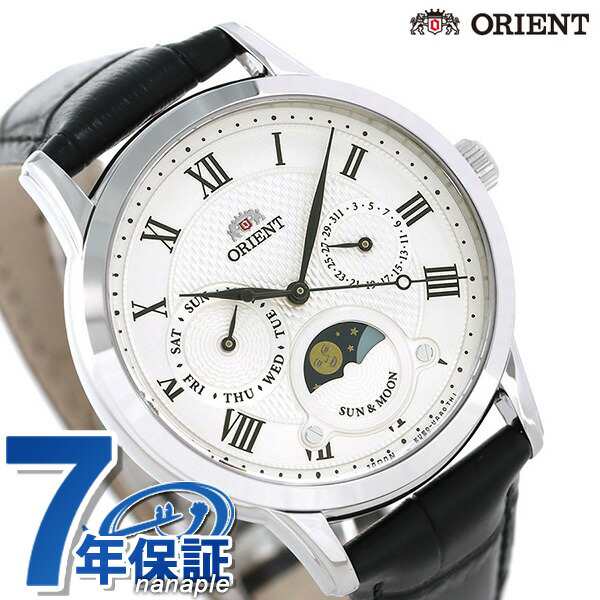 【2日間限定★全品400円OFFクーポン】 オリエント クラシック サン＆ムーン 35mm 革ベルト RN-KA0003S ORIENT レディース 腕時計の通販は