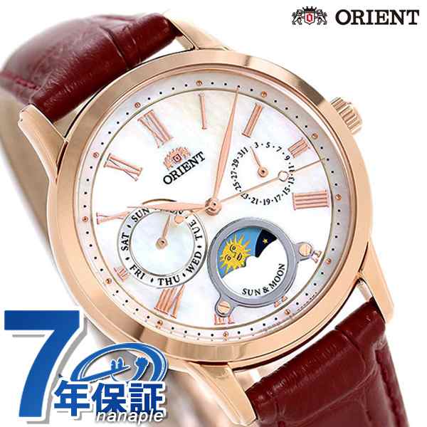 オリエント 腕時計 ORIENT クラシック サン＆ムーン 35mm 革ベルト RN 