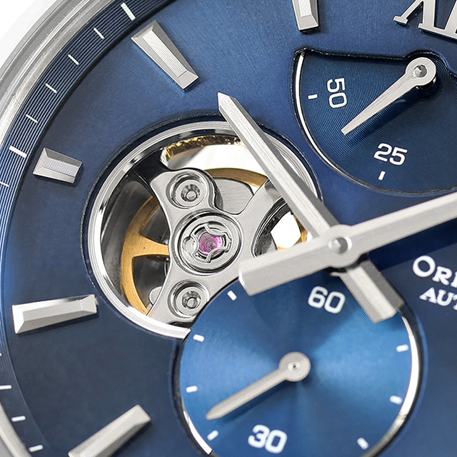 オリエントスター Contemporary Collection M34 F7 Semi Skeleton 自動巻き 腕時計 ブランド メンズ オープンハート ORIENT STAR RK-BY0010L ネイビー おしゃれ 防水 プレゼント 男性 実用的_5
