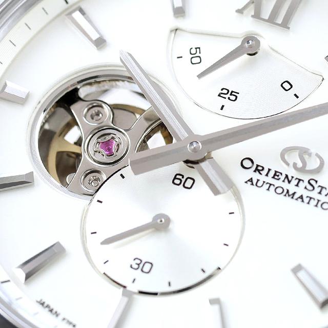 オリエントスター Contemporary Collection M34 F7 Semi Skeleton 自動巻き 腕時計 ブランド メンズ オープンハート ORIENT STAR RK-BY0011S シルバー おしゃれ 防水 プレゼント 男性 実用的_5