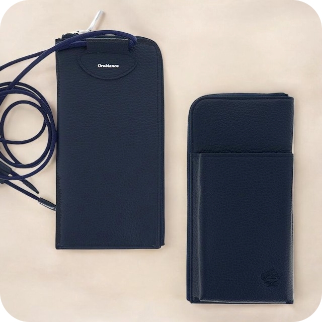 オロビアンコ スマホショルダー メンズ レディース ブランド Orobianco 革 レザーウォレット 小銭入れあり 牛革 7025487 ネイビー 小物