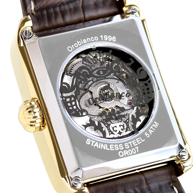 現行/稼働良好】オロビアンコ アルマート 自動巻き メンズ 裏スケ 箱付
