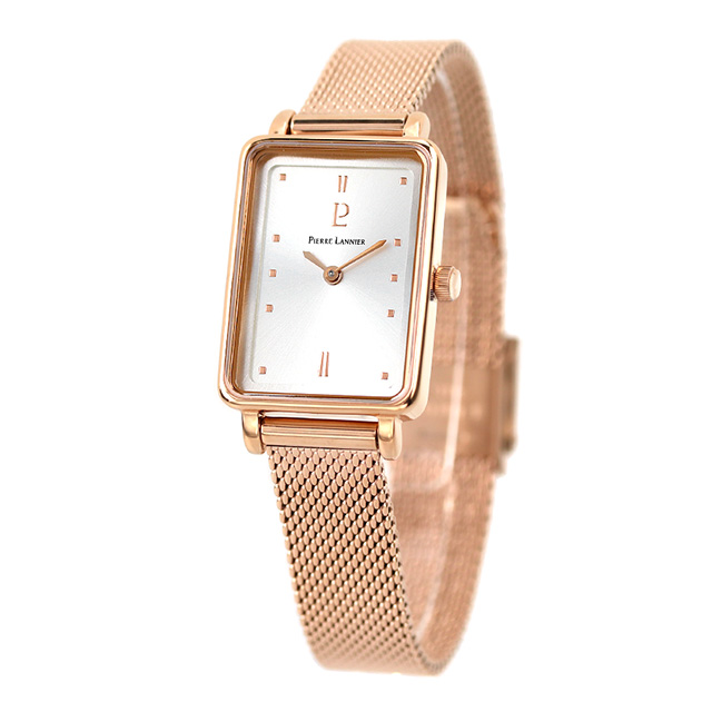 ピエールラニエ アリアン クオーツ 腕時計 レディース Pierre Lannier P057H925M アナログ シルバー ピンクゴールド フランス製