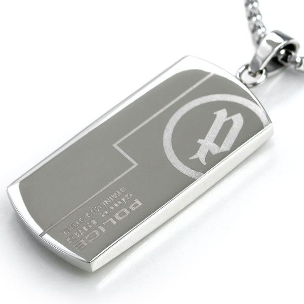 緊急特価 Policeポリスネックレスpoliceチェーンプレートペンダントシルバーステンレス名入れ可能 メンズ小物 Www Abtrs Com