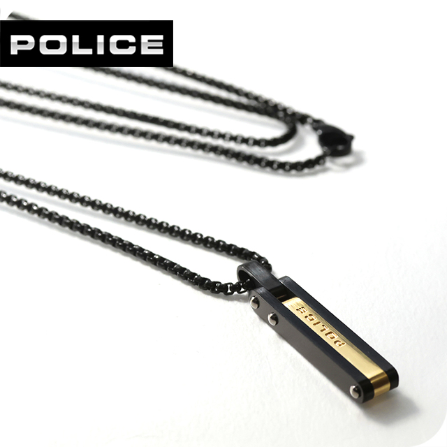ポリス ネックレス ペンダント メンズ POLICE LINKLINE GN0081902 ブラック ゴールド アクセサリー ジュエリー ブランド 高級 おしゃれ プレゼント 男性 実用的 かっこいい 7,810円