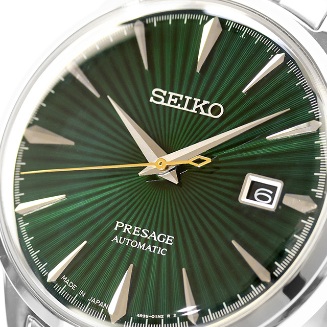 セイコー プレザージュ Cocktail Time 自動巻き 腕時計 ブランド メンズ SEIKO PRESAGE SARY271 アナログ グリーン 日本製 高級 おしゃれ 防水 プレゼント 男性 実用的_5