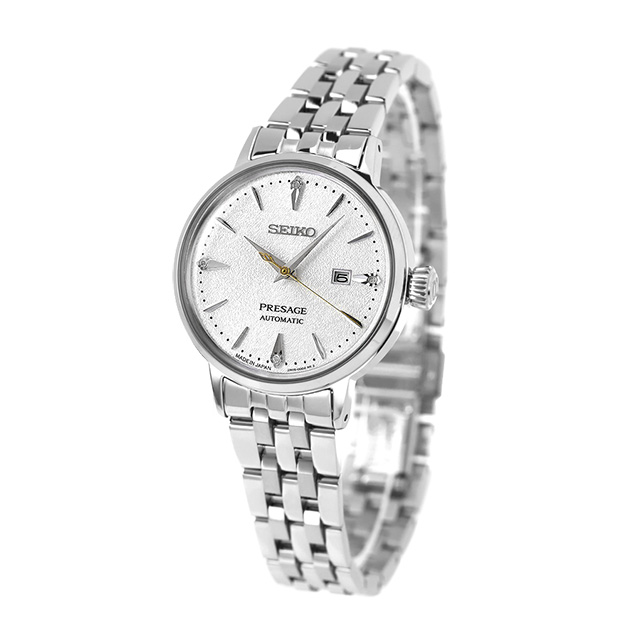 セイコー プレザージュ カクテルタイム 自動巻き 腕時計 ブランド レディース ダイヤモンド SEIKO PRESAGE SRRW005 シルバー 日本製 高級 おしゃれ 防水 軽い 華奢 かわいい プレゼント 女性 実用的_1