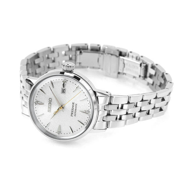 セイコー プレザージュ カクテルタイム 自動巻き 腕時計 ブランド レディース ダイヤモンド SEIKO PRESAGE SRRW005 シルバー 日本製 高級 おしゃれ 防水 軽い 華奢 かわいい プレゼント 女性 実用的_3
