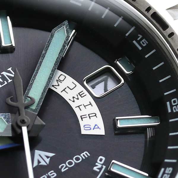 シチズン CITIZEN 腕時計 メンズ AS7141-60E プロマスター マリーンシリーズ エコ・ドライブ電波時計 ダイバー200m 2019年度グッドデザイン賞 受賞 PROMASTER エコ・ドライブ電波（H112） ブラックxシルバー アナログ表示