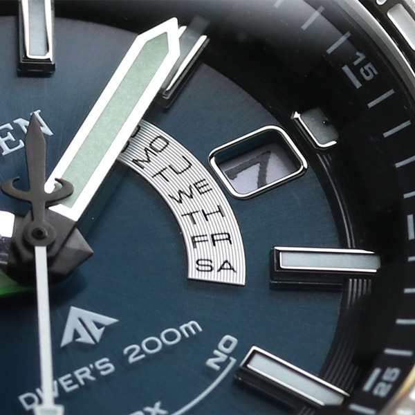 シチズン CITIZEN 腕時計 メンズ AS7145-69L プロマスター マリーンシリーズ エコ・ドライブ電波時計 ダイバー200m 2019年度グッドデザイン賞 受賞 PROMASTER エコ・ドライブ電波（H112） ブルーグリーンxシルバー アナログ表示