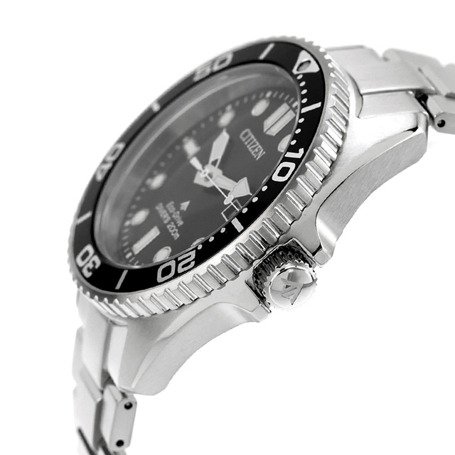 シチズン プロマスター マリン ダイバー200m エコドライブ 腕時計 ブランド メンズ ダイバーズウォッチ ソーラー CITIZEN PROMASTER BN0261-51E アナログ ブラック 黒 おしゃれ 防水 文字盤 大きい プレゼント 男性 実用的_2