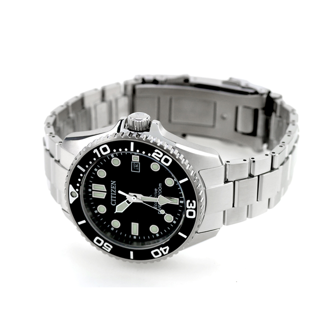 シチズン プロマスター マリン ダイバー200m エコドライブ 腕時計 ブランド メンズ ダイバーズウォッチ ソーラー CITIZEN PROMASTER BN0261-51E アナログ ブラック 黒 おしゃれ 防水 文字盤 大きい プレゼント 男性 実用的_3