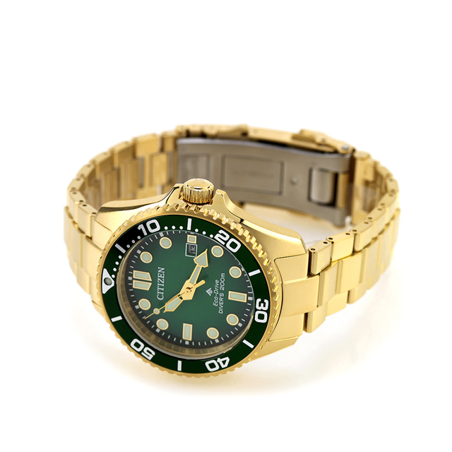 シチズン プロマスター マリン ダイバー200m エコドライブ 腕時計 ブランド メンズ ダイバーズウォッチ ソーラー CITIZEN PROMASTER BN0262-59W アナログ グリーングラデーション おしゃれ 防水 文字盤 大きい プレゼント 男性 実用的_3