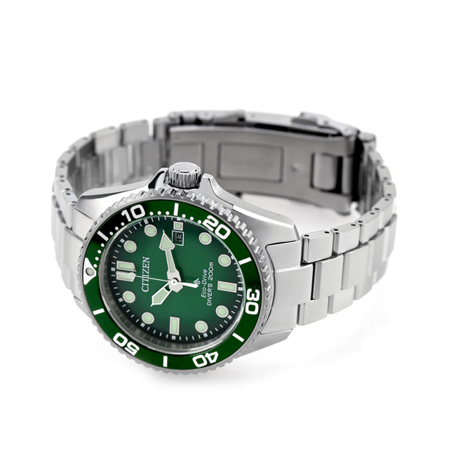 シチズン プロマスター マリン ダイバー200m エコドライブ 腕時計 ブランド メンズ ダイバーズウォッチ ソーラー CITIZEN PROMASTER BN0269-50W アナログ グリーングラデーション おしゃれ 防水 文字盤 大きい プレゼント 男性 実用的_3