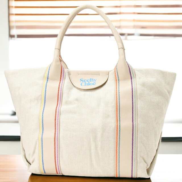シーバイクロエ SEE BY CHLOE CHS23SSB63C64 24H レティシア トートバッグ セメントベージュ レディース LAETIZIA TOTE BAGの通販は