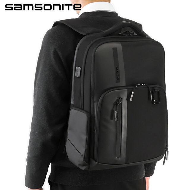サムソナイト リュック メンズ ブランド Samsonite BIZ2GO バックパック リュックサック スクールバッグ ポリエステル100％ 142143-BK ブラック バッグ
