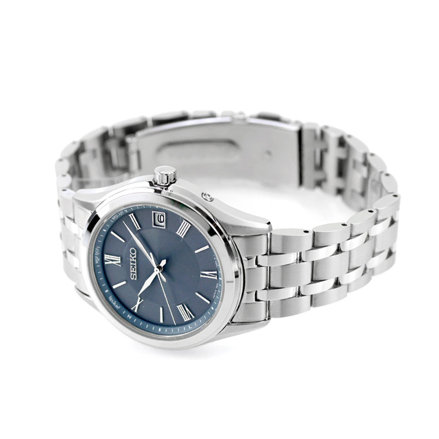 セイコーセレクション Sシリーズ ペア 電波ソーラー 腕時計 ブランド メンズ SEIKO SELECTION SBTM359 アナログ ブルーグレー 日本製 おしゃれ 防水 プレゼント 男性 実用的_3