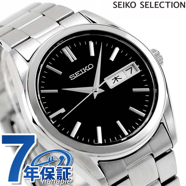 セイコーセレクション メンズ アナログクオーツ デイデイトSシリーズ クオーツ 腕時計 ブランド メンズ SEIKO SELECTION SBTH011 アナログ ブラック 黒の通販は 30,800円