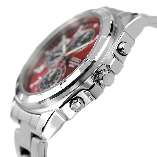 SEIKO 逆輸入 海外モデル 高速クロノグラフ SND495P1 (SND495PC) メンズ 腕時計 クオーツ レッド×ブラック プレゼント ギフト_2