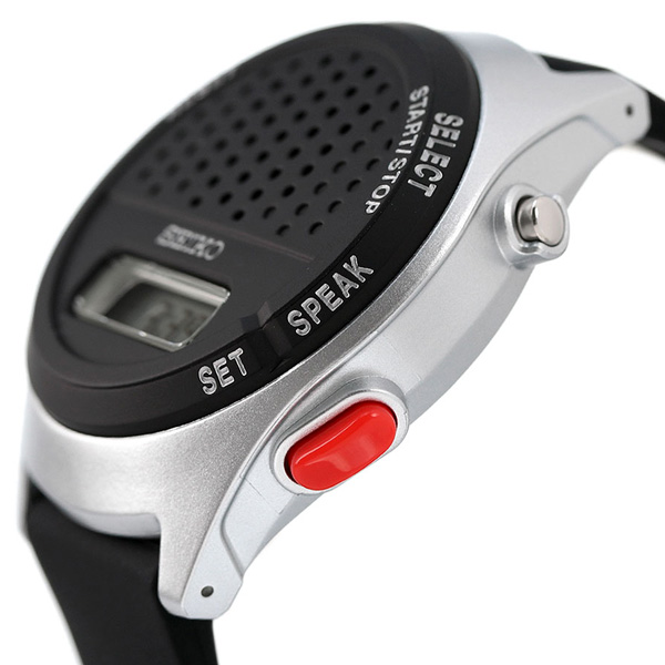 セイコー 音声デジタルウォッチ 音声時計 ストップウォッチ アラーム メンズ レディース 腕時計 SBJS015 SEIKO ブラック_2