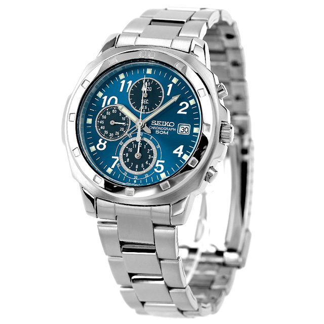 SEIKO 逆輸入 海外モデル 高速クロノグラフ SND193P1 (SND193P) メンズ 腕時計 クオーツ ブルー ブラック_1