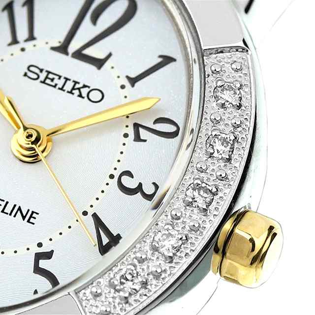 ピンズ付】 セイコー エクセリーヌ ソーラー レディース SWCQ051 SEIKO DOLCE＆EXCELINE 腕時計 ブランド  ホワイト×ゴールド 時計の通販はau PAY マーケット - 腕時計のななぷれ | au PAY マーケット－通販サイト