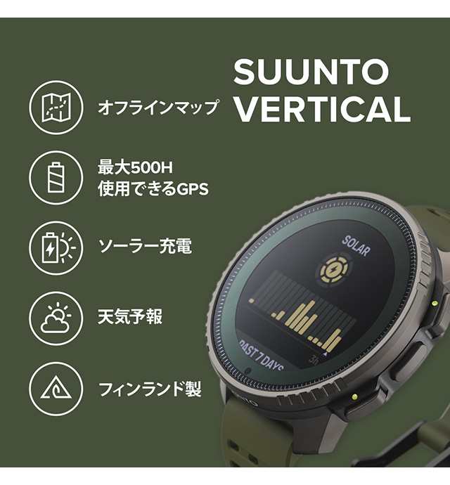 スント バーティカル チタニウム ソーラー 充電式クオーツ スマート