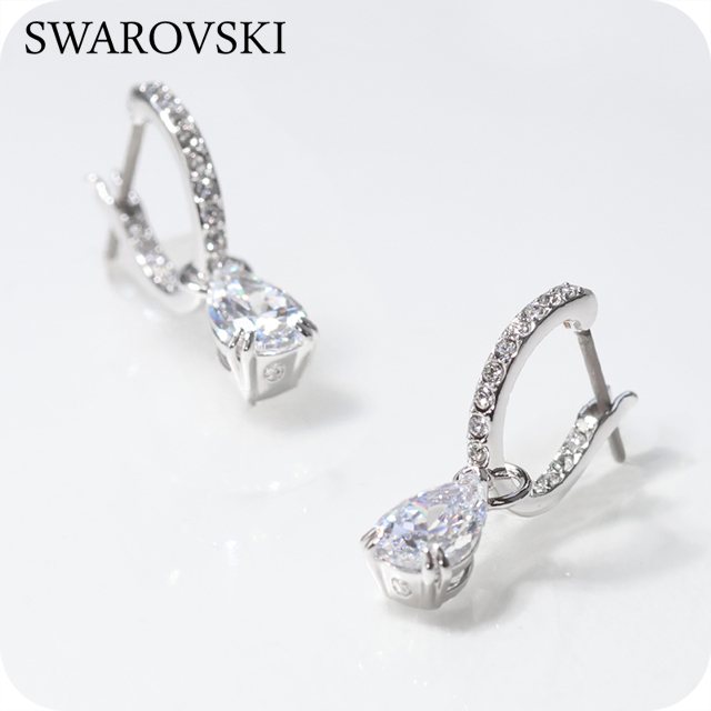 スワロフスキー ピアス レディース ブランド SWAROVSKI Stilla フープ スワロフスキー 両耳用 5636716 シルバー アクセサリー