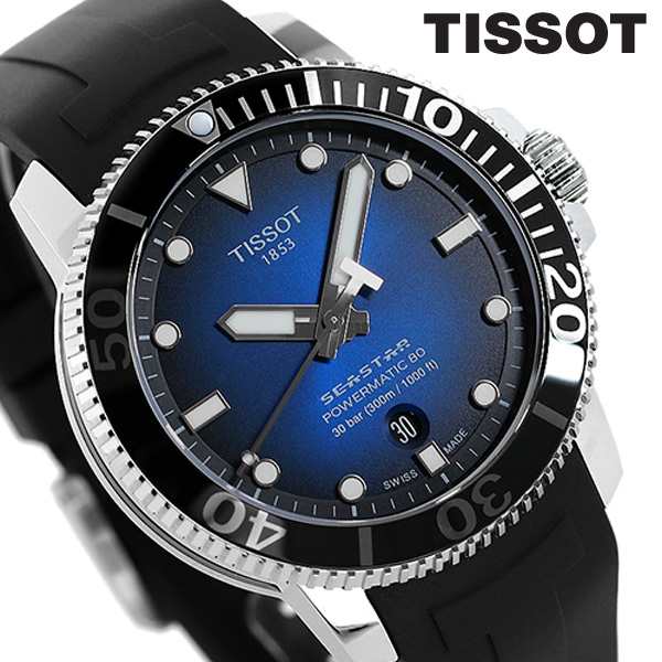 ティソ 腕時計 ブランド T-スポーツ シースター 1000 オートマティック 80 45mm メンズ T120.407.17.041.00 TISSOTの通販は
