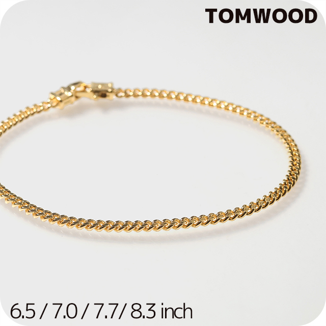 トムウッド ブレスレット メンズ レディース ブランド TOMWOOD Curb Bracelet M Gold 100258 アクセサリー 選べるモデル