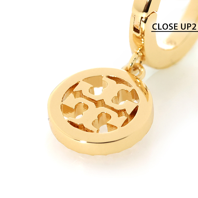 トリーバーチ ピアス レディース ブランド TORY BURCH MILLER PAVE HUGGIE HOOP EARRING フープ 両耳用 87041-783 Tory Gold アクセサリー_3