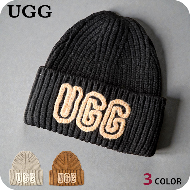 アグ ニット帽 メンズ レディース ブランド UGG CHUNKY CRAFTED RIB BEANIE ロゴ 102345 帽子 選べるモデル