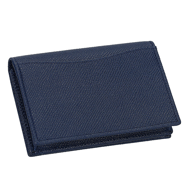 ブルガリ 名刺入れ メンズ ブランド BVLGARI レザー 288287 BL ME ネイビー/グリーン